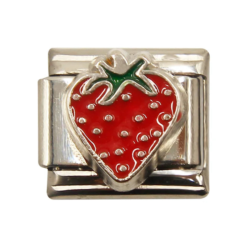 Mixed Charms Italian Link Charms Fits 9mm Stainless Steel Bracelet Jewelry Making DIY Watermelon Lamb Panda Decoration
