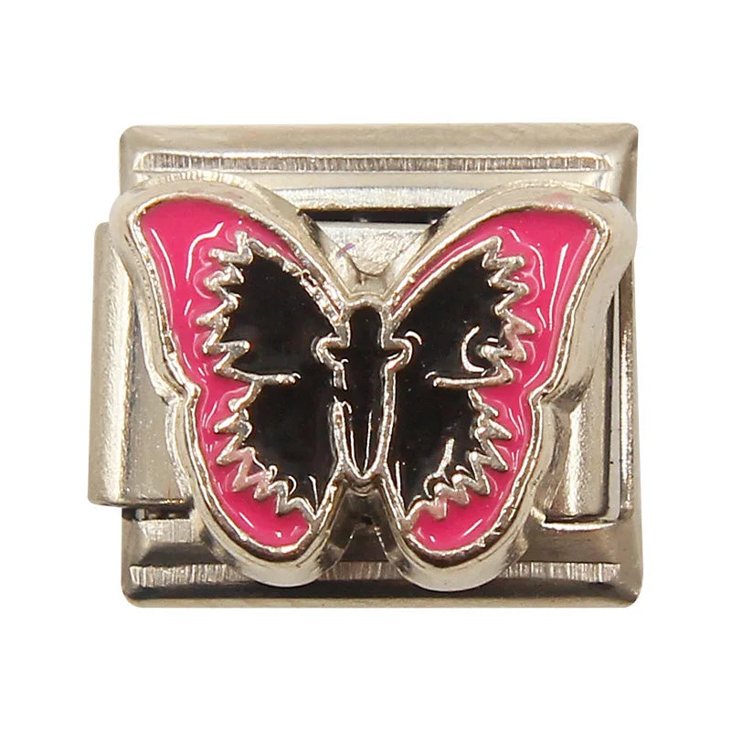 Mixed Charms Italian Link Charms Fits 9mm Stainless Steel Bracelet Jewelry Making DIY Watermelon Lamb Panda Decoration