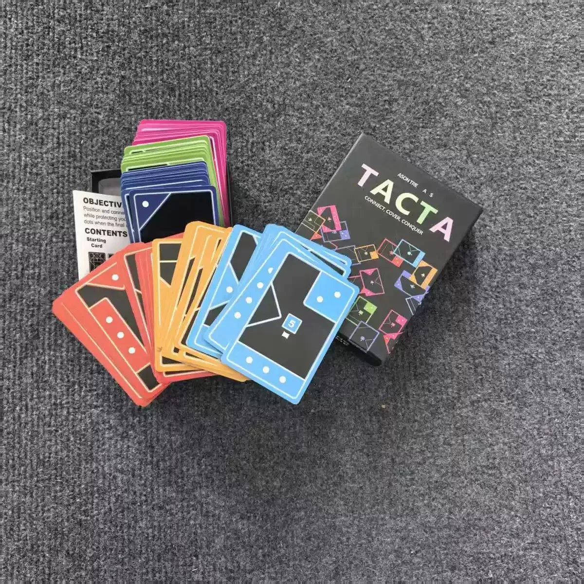 TACTA card game Fast paced strategy Shape Matching Party Family leisure gathering board game