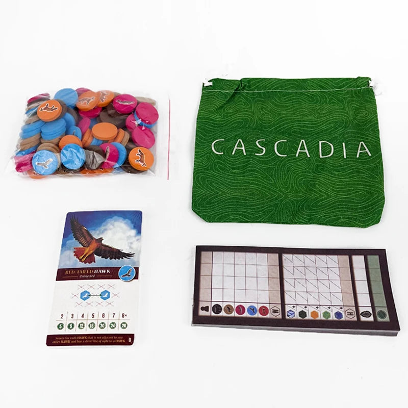 Cascadia Board Game Strategic Competitive for 1-4 Players Create Harmonious Ecosystem English Family Game