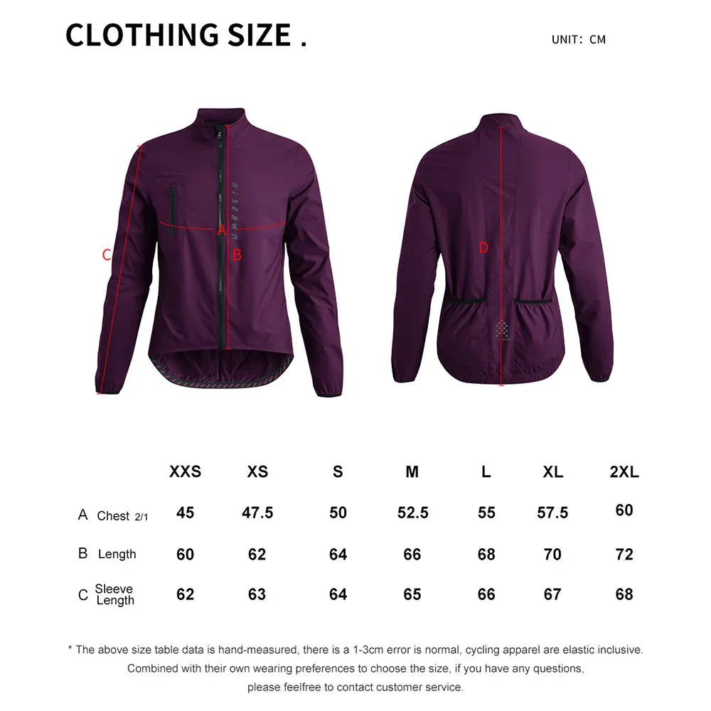 HISERWA Men Cycling Jacket Lightweight Breathable Anti-UV Cycling Windbreaker High Quality MTB Road Bike Jersey 2-Way Zipper