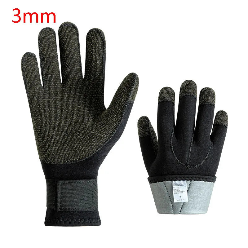 3/5mm Thicken Kevlar Diving Gloves Scratch Proof Fish Hunting Warm Gloves Deep Dive Underwater Spearfishing Skiing Gloves