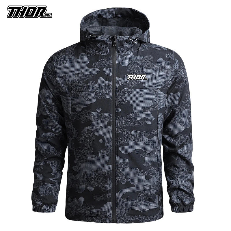 THORSOL 2025 New Men's Motocross Bicycle Cycling Jacket Windbreaker Quick Dry Outdoor Racing Mountain Bike Rompevientos Ciclismo