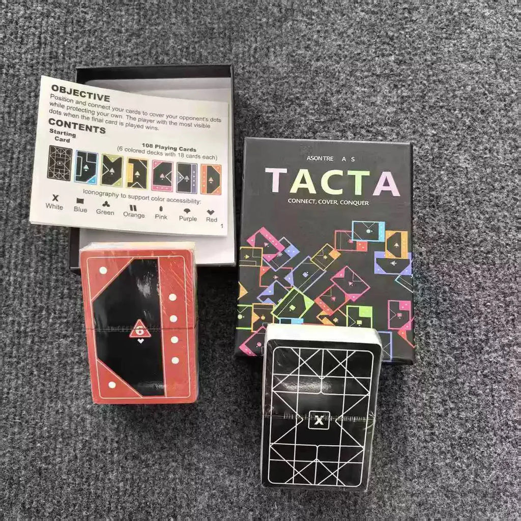 TACTA card game Fast paced strategy Shape Matching Party Family leisure gathering board game