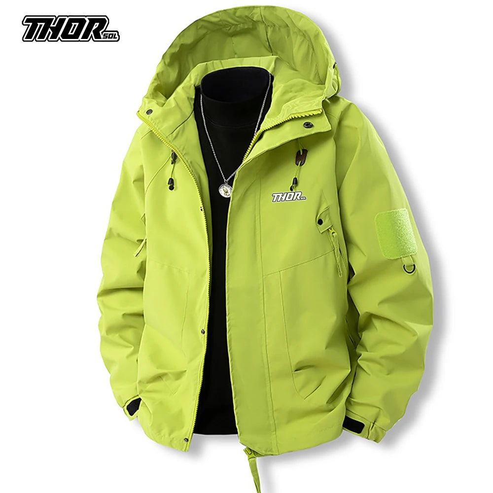 2025 New Raincoat Windbreaker Autumn Men's Mountain Bike Jackets Outdoor Hiking Hooded Coats Men MTB Bicycle Waterproof Clothing