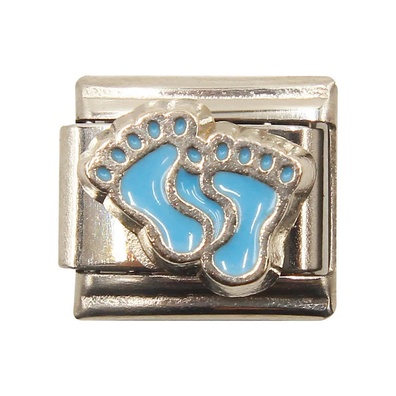 Mixed Charms Italian Link Charms Fits 9mm Stainless Steel Bracelet Jewelry Making DIY Watermelon Lamb Panda Decoration