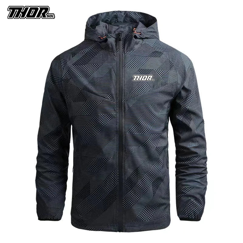THORSOL 2025 New Men's Motocross Bicycle Cycling Jacket Windbreaker Quick Dry Outdoor Racing Mountain Bike Rompevientos Ciclismo