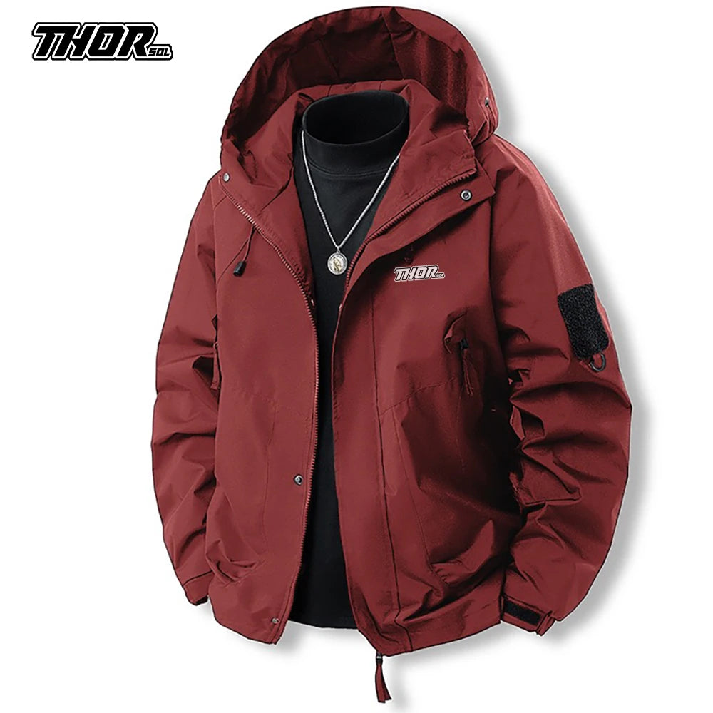 2025 New Raincoat Windbreaker Autumn Men's Mountain Bike Jackets Outdoor Hiking Hooded Coats Men MTB Bicycle Waterproof Clothing
