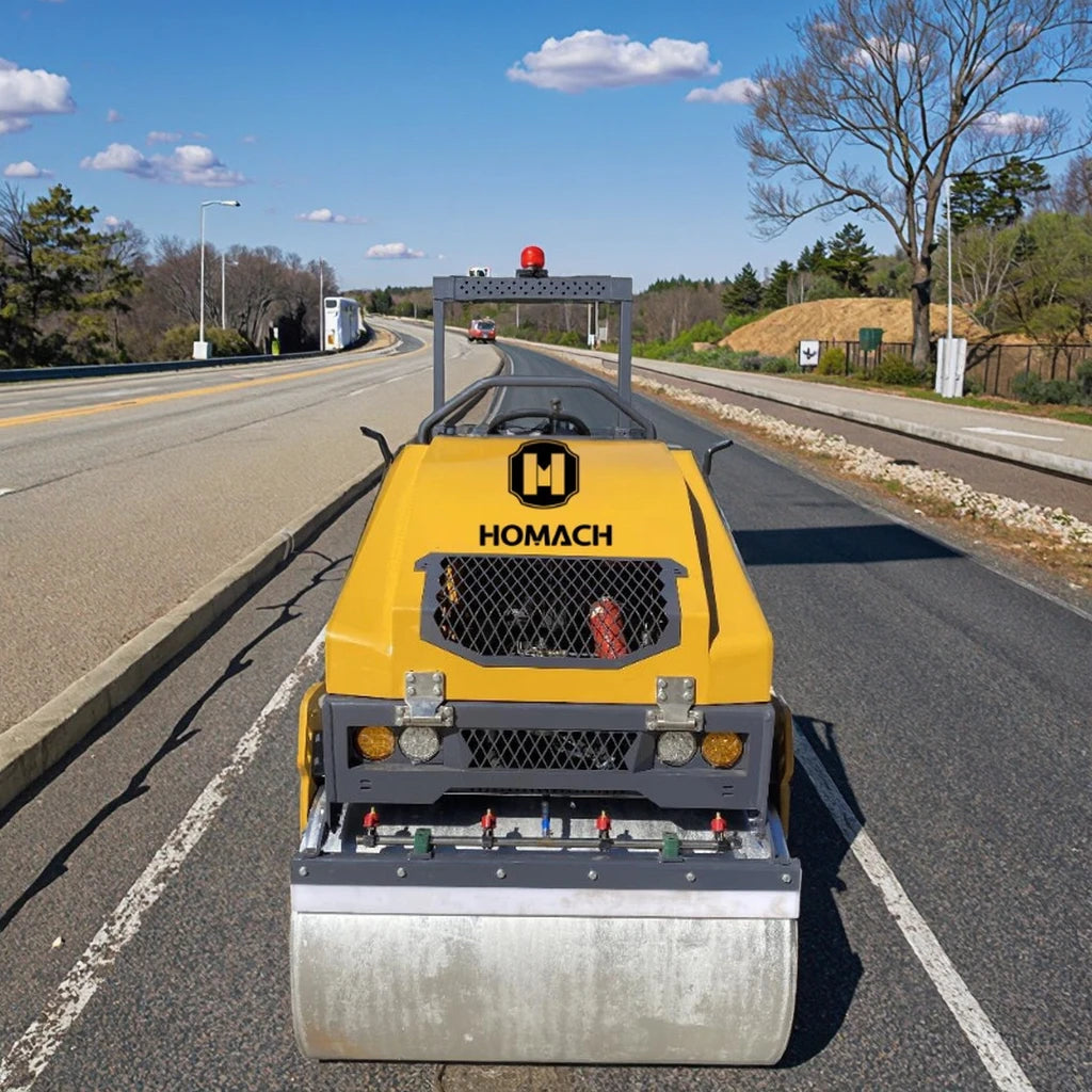 2 Ton 2000 KG Vibrating Compaction Ride-on Hydraulic Road Roller Asphalt Soil Pavement Compactor with Engine Core Component