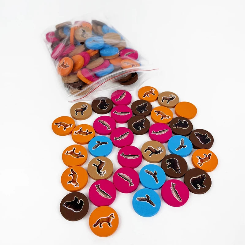 Cascadia Board Game Strategic Competitive for 1-4 Players Create Harmonious Ecosystem English Family Game