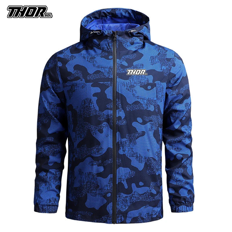 THORSOL 2025 New Men's Motocross Bicycle Cycling Jacket Windbreaker Quick Dry Outdoor Racing Mountain Bike Rompevientos Ciclismo