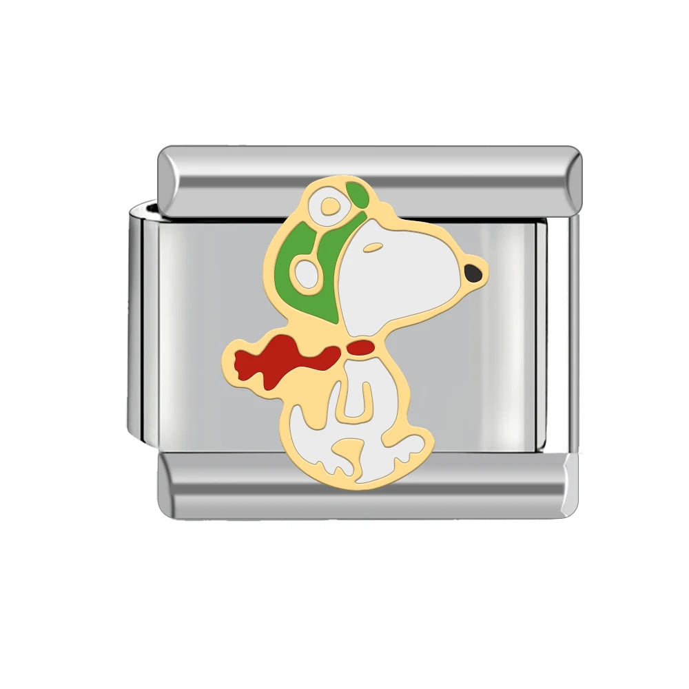 Letters Christmas Stockings Bags Skulls Rose Style Italian Style Link Charm (Fits 9mm Stainless Steel Bracelet) Jewelry Making D