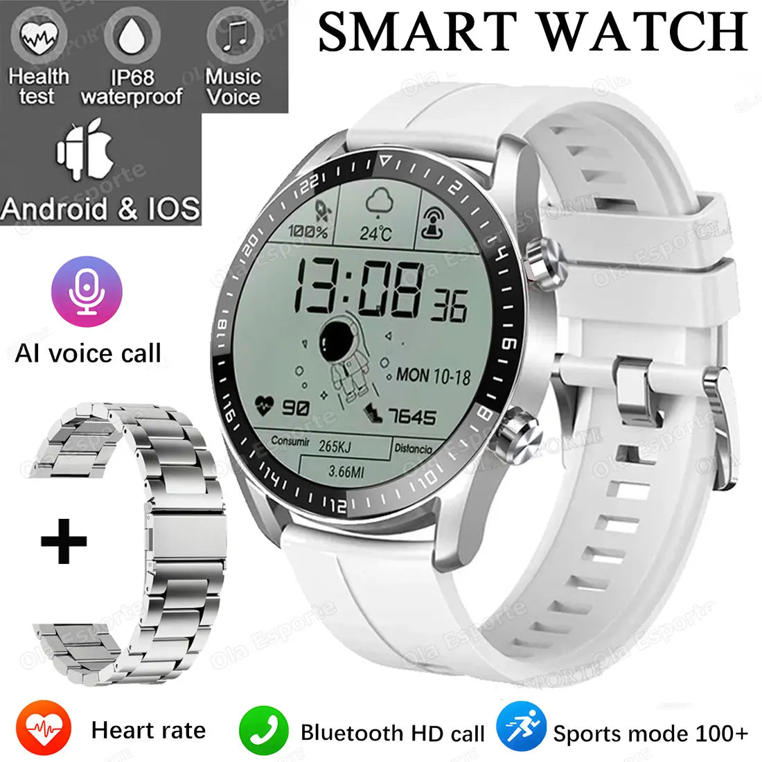 ECG+PPG Bluetooth Call Smart Watch Men Laser Health Blood Pressure Fitnes Sports Watches Man Sports Waterproof Smartwatch+Box