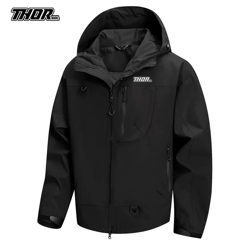 2025 New Raincoat Windbreaker Autumn Men's Mountain Bike Jackets Outdoor Hiking Hooded Coats Men MTB Bicycle Waterproof Clothing