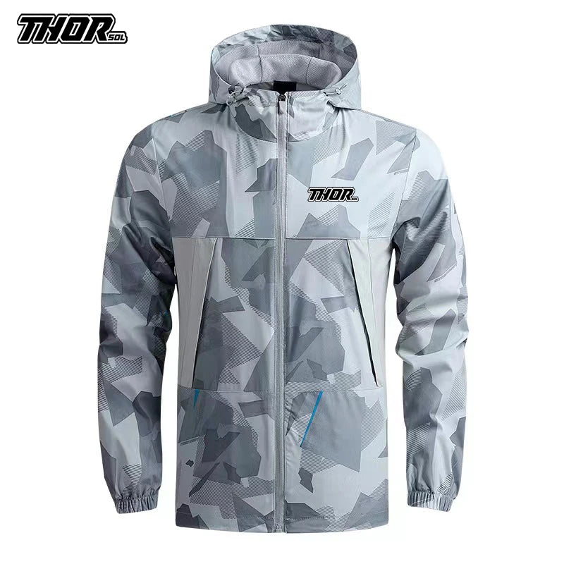THORSOL 2025 New Men's Motocross Bicycle Cycling Jacket Windbreaker Quick Dry Outdoor Racing Mountain Bike Rompevientos Ciclismo