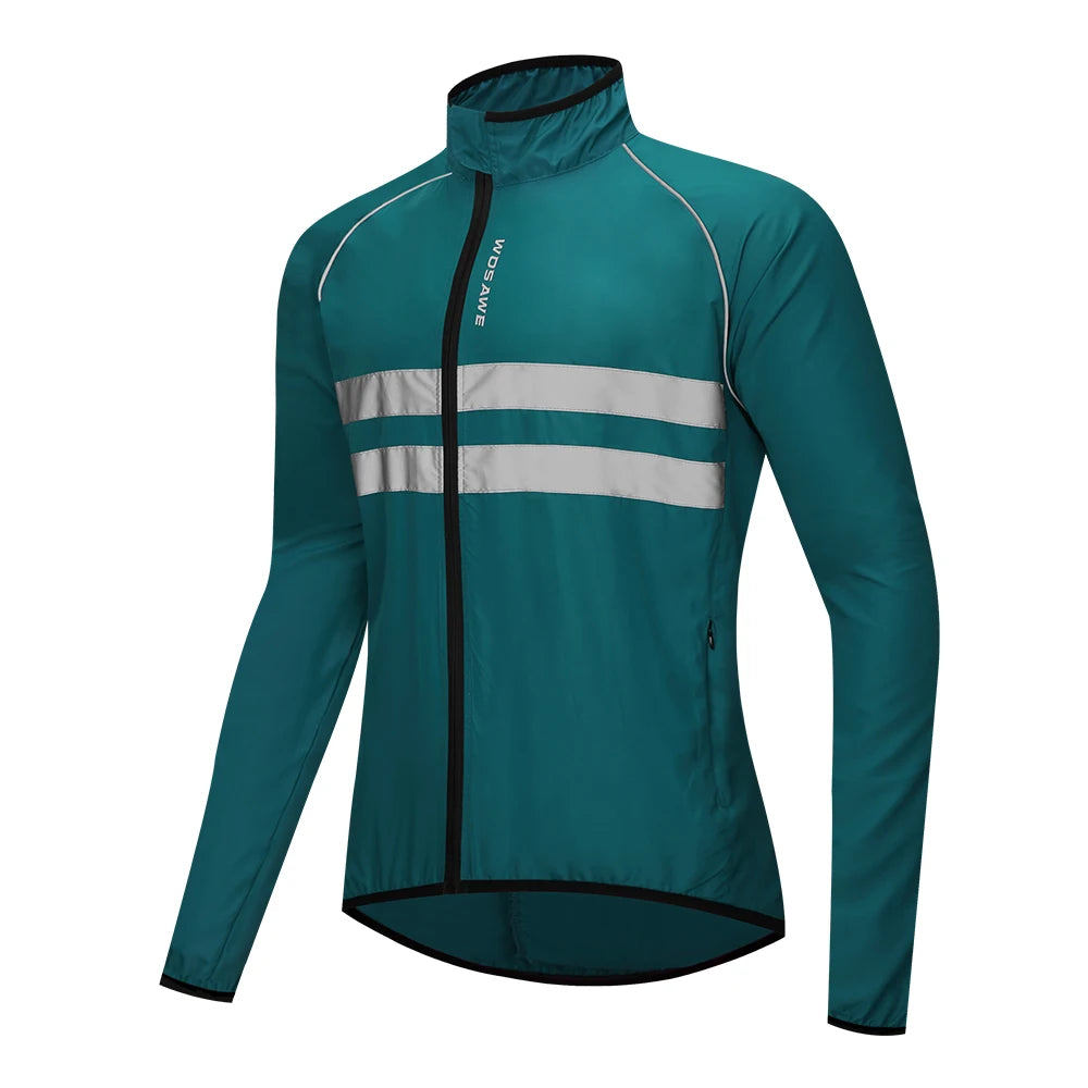 WOSAWE Wind Jacket Lightweight Cycling Windbreaker Windproof Bike Jacket Water Resistant Long Sleeve Jersey Wind Coat Vest