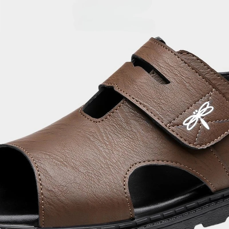 New Men's Sandals Fashion Brand Roman Sandals for Men Soft Bottom Comfortable Beach Shoes High Quality Leather Men Casual Shoes