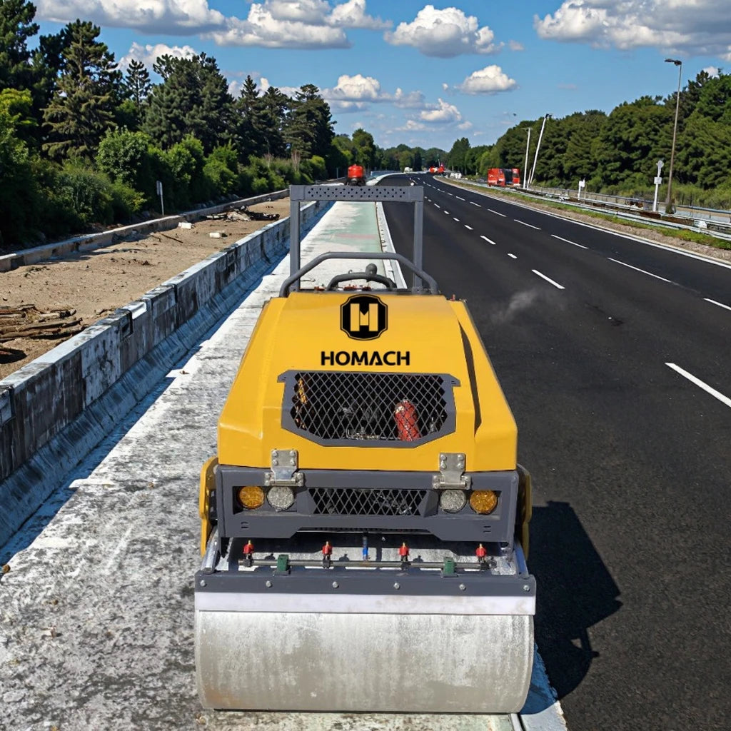 2 Ton 2000 KG Vibrating Compaction Ride-on Hydraulic Road Roller Asphalt Soil Pavement Compactor with Engine Core Component